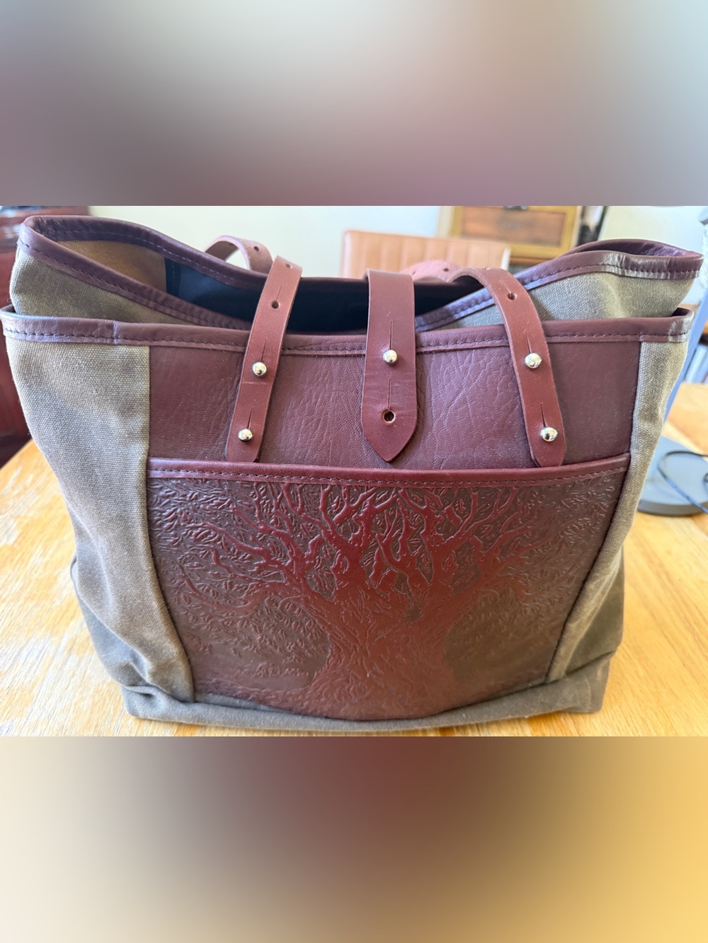 The Oberon Design Canvas and Leather Everyday Tote